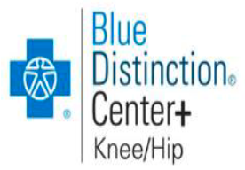 Blue distinction center knee hip badge