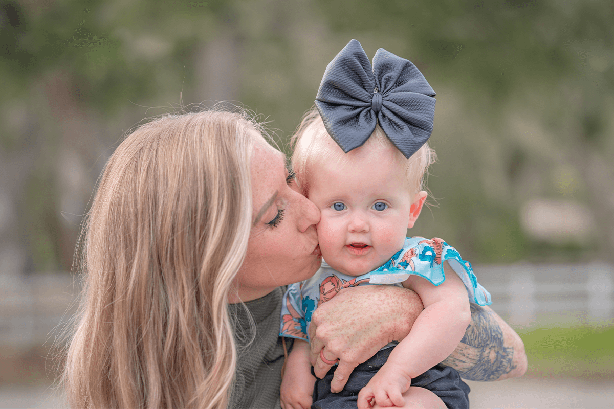 Brianna Mahon and daughter