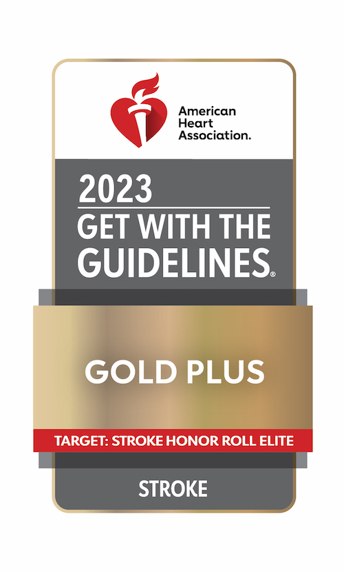 Get with the guidelines gold plus stroke emblem