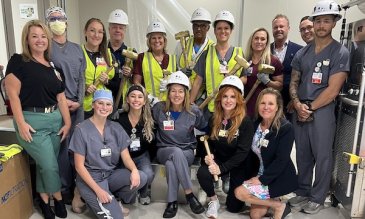 Members of the cath lab team