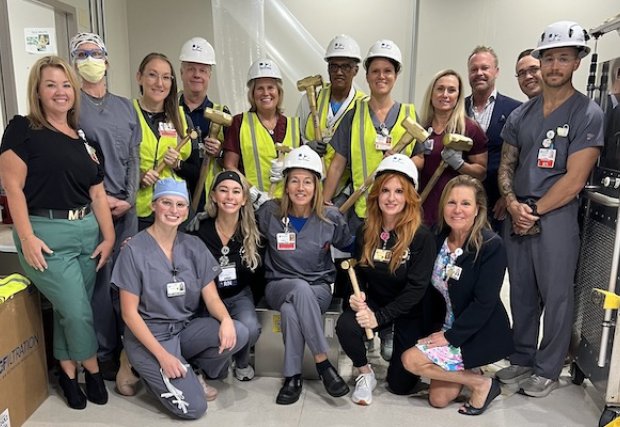 Members of the cath lab team